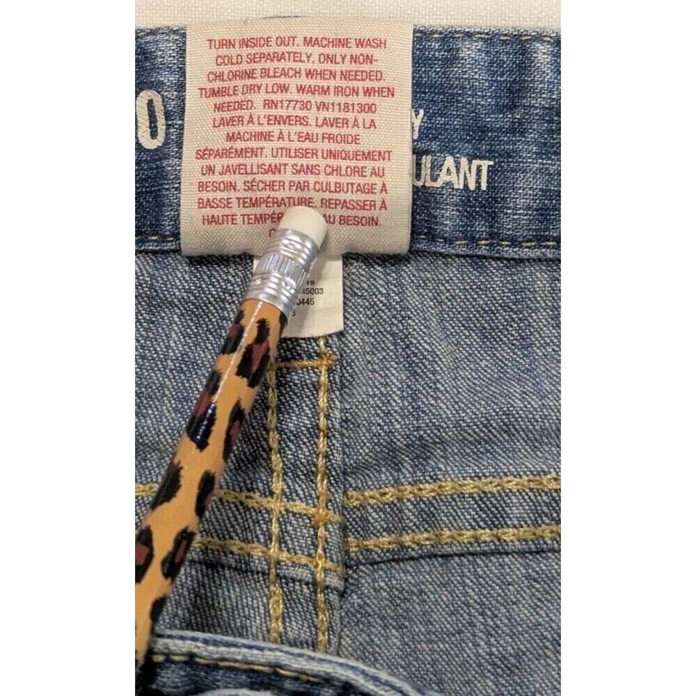 Mossimo Juniors Jeans Slim Skinny 15R Low Rise, Frayed Hem, Vintage, Thrashed - Picture 6 of 11
